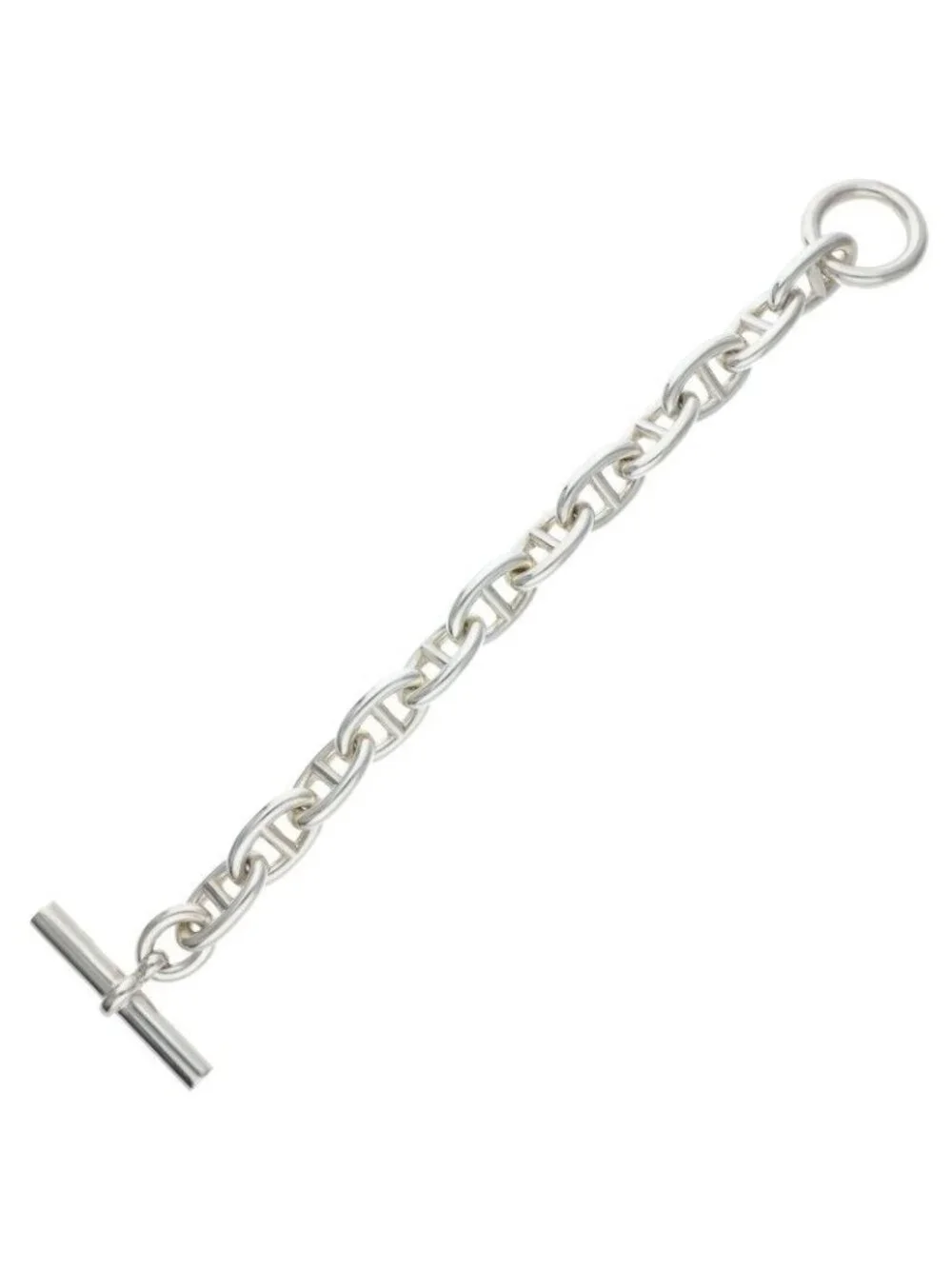 Hermes Chaine D'ancre TGM Silver Bracelet